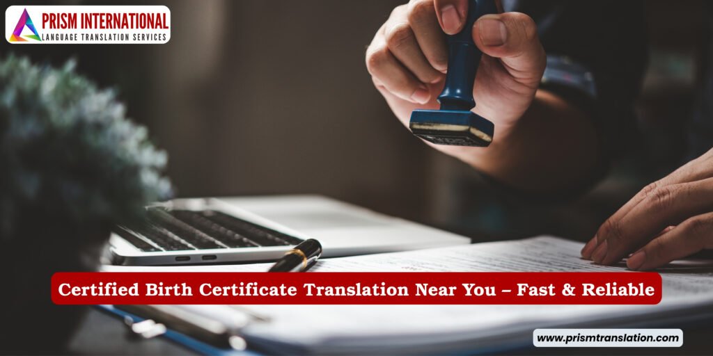 Certified birth certificate translation in Poland.