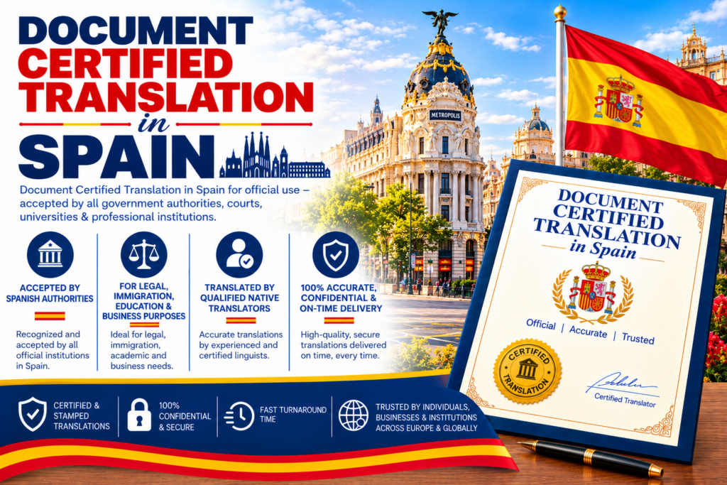 Document Certified Translation In Spain