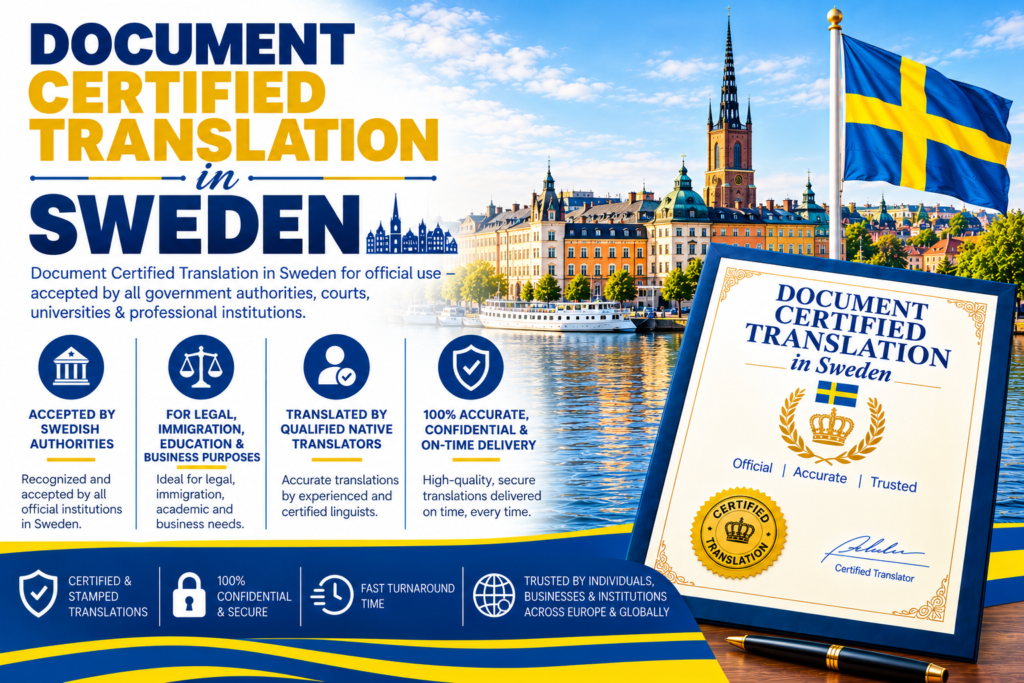 Document Certified Translation In Sweden
